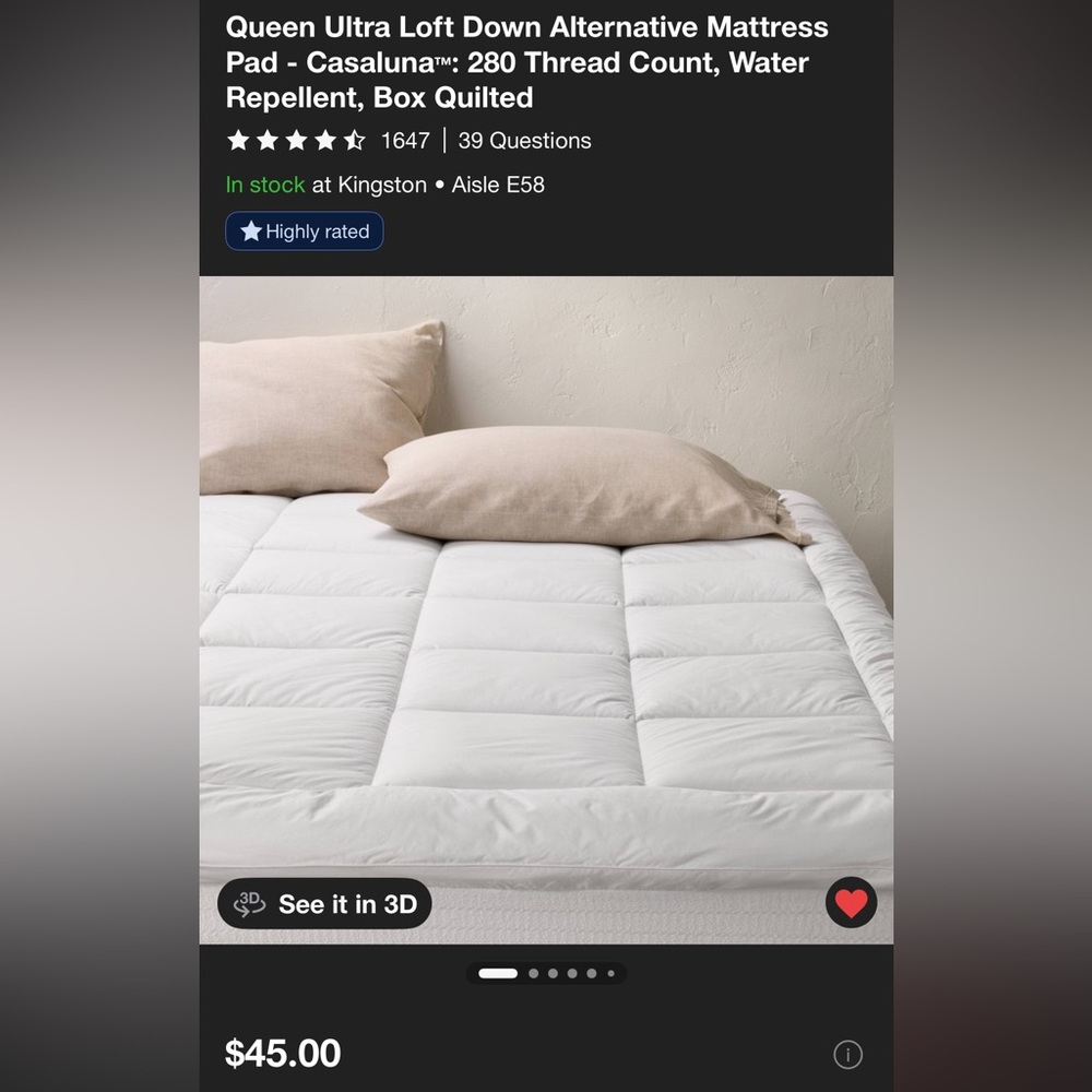 Casaluna White Cloud Mattress Cover☁️